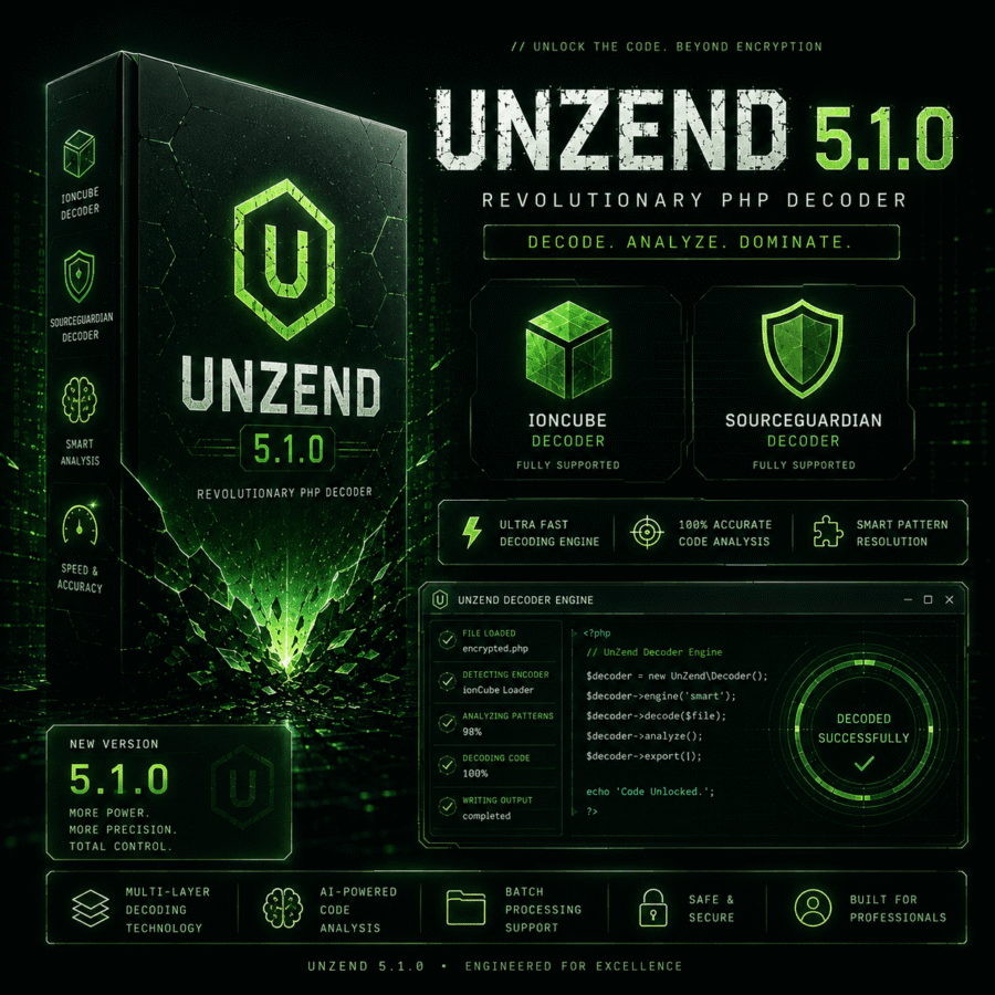 UnZend Tool - ioncube & sourceguardian Decoder