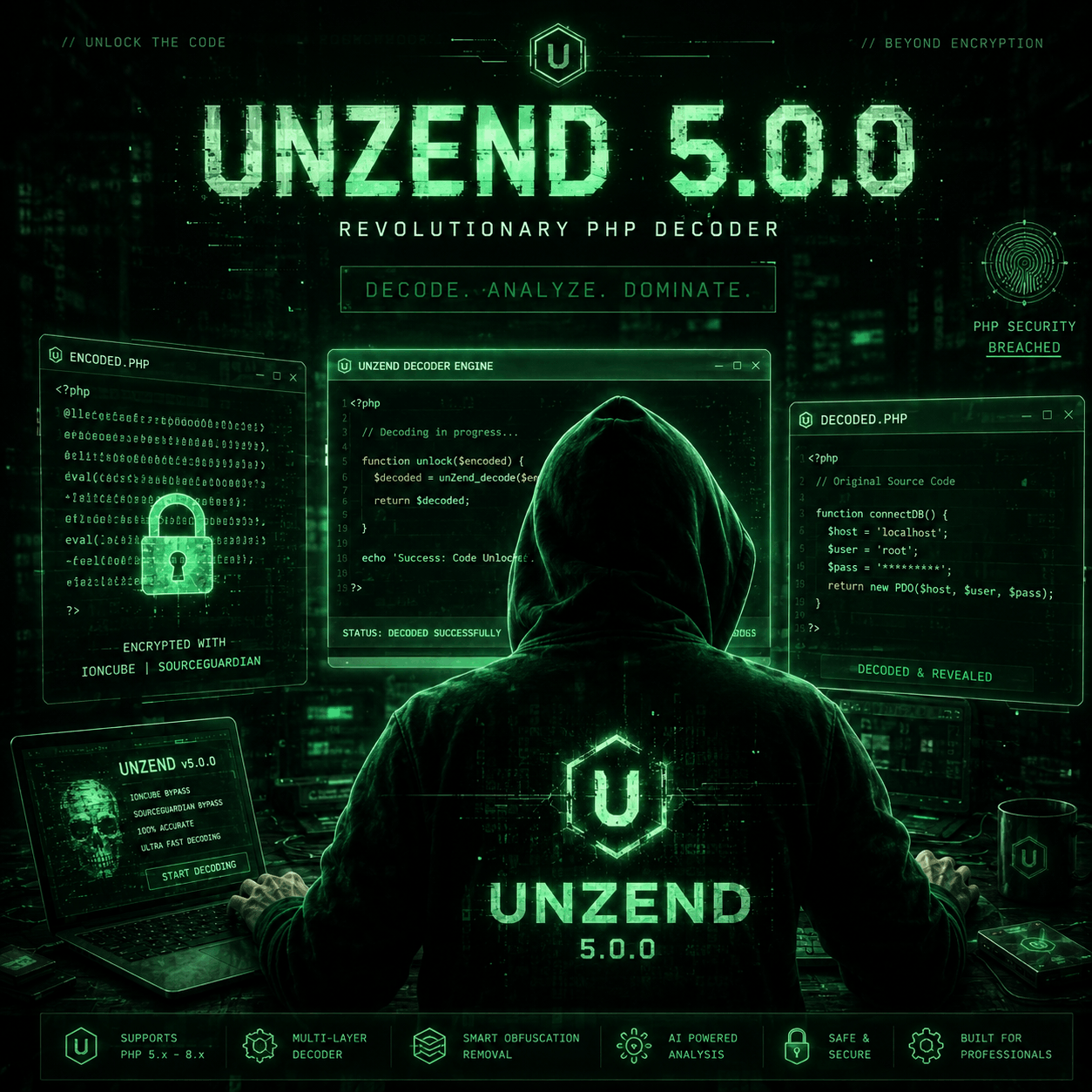 UnZend Tool - ioncube & sourceguardian Decoder